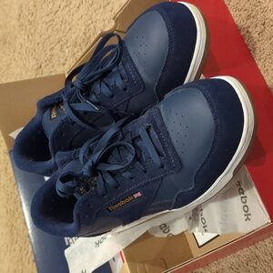 Reebox, mens 12, composite toe, classic blue suede leather work/safety shoe